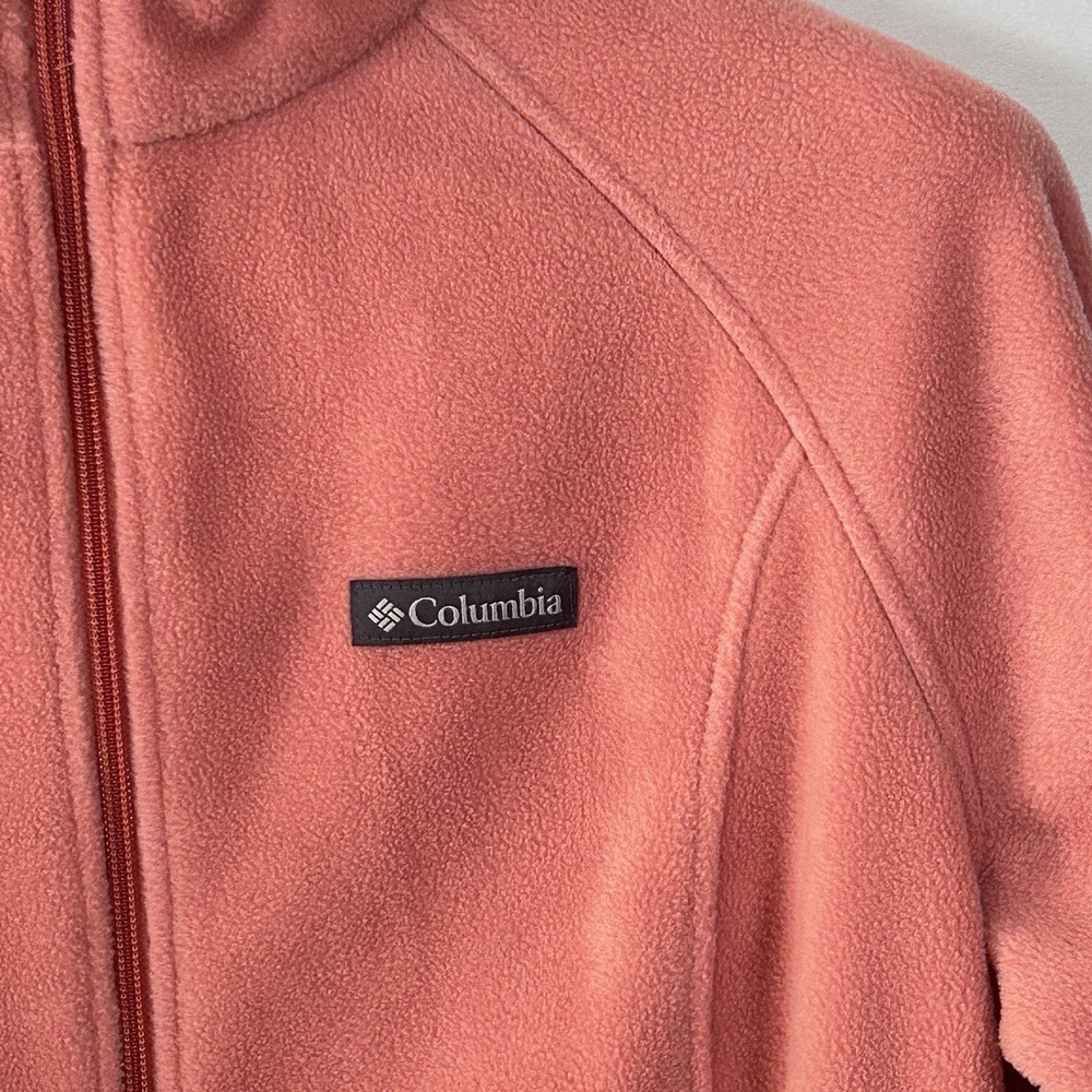 Columbia Fleece Jacket Womens Full Zip Hiking Gorpcore Coral Sunrise XL - Picture 4 of 7